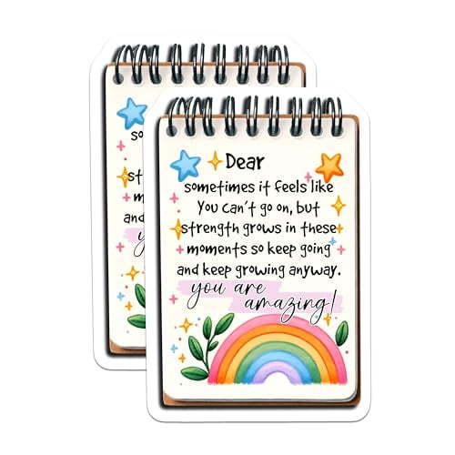 (2 Pack) Inspirational Quotes Magnets - Encouraging Words Decor - 5" On Longest Side - for Cars, Fridges, Toolboxes - Made in USA - MA