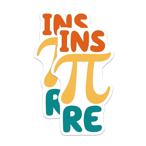 (2 Pack) Inspire Magnets - Motivational Quotes - Pi Symbol - 5" On Longest Side - for Cars, Fridges, Toolboxes - Made in USA - MAG8171