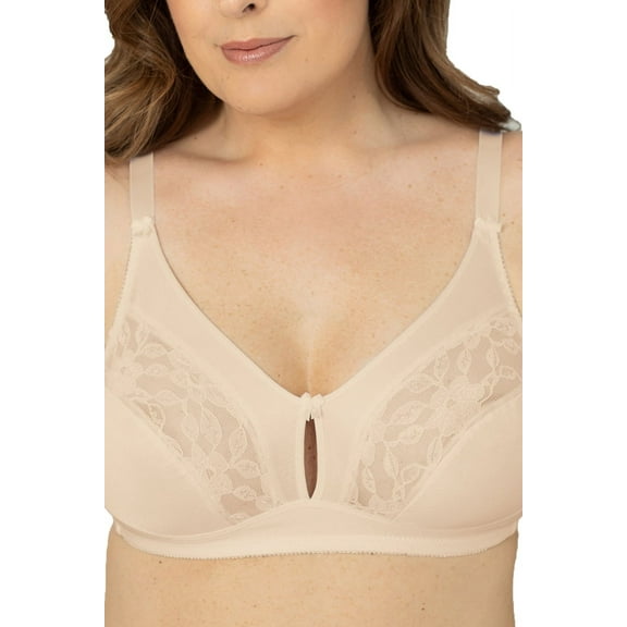 Plusform Tricot and Lace Keyhole Bra 2-Pack 1629