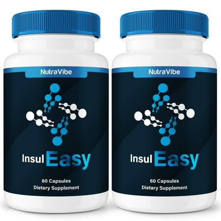 (2 Pack) InsulEasy – Original Formula with a Clean Blend to Support Healthy Circulation, Natural Energy & Balanced Levels | Just 2 Easy-to-Swallow Pills Daily (120 Capsules)