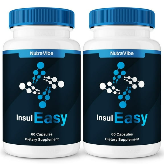 (2 Pack) InsulEasy Original Formula with a Clean Blend to Support Healthy Circulation, Natural Energy & Balanced Levels | Just 2 Easy-to-Swallow Pills Daily (120 Capsules)