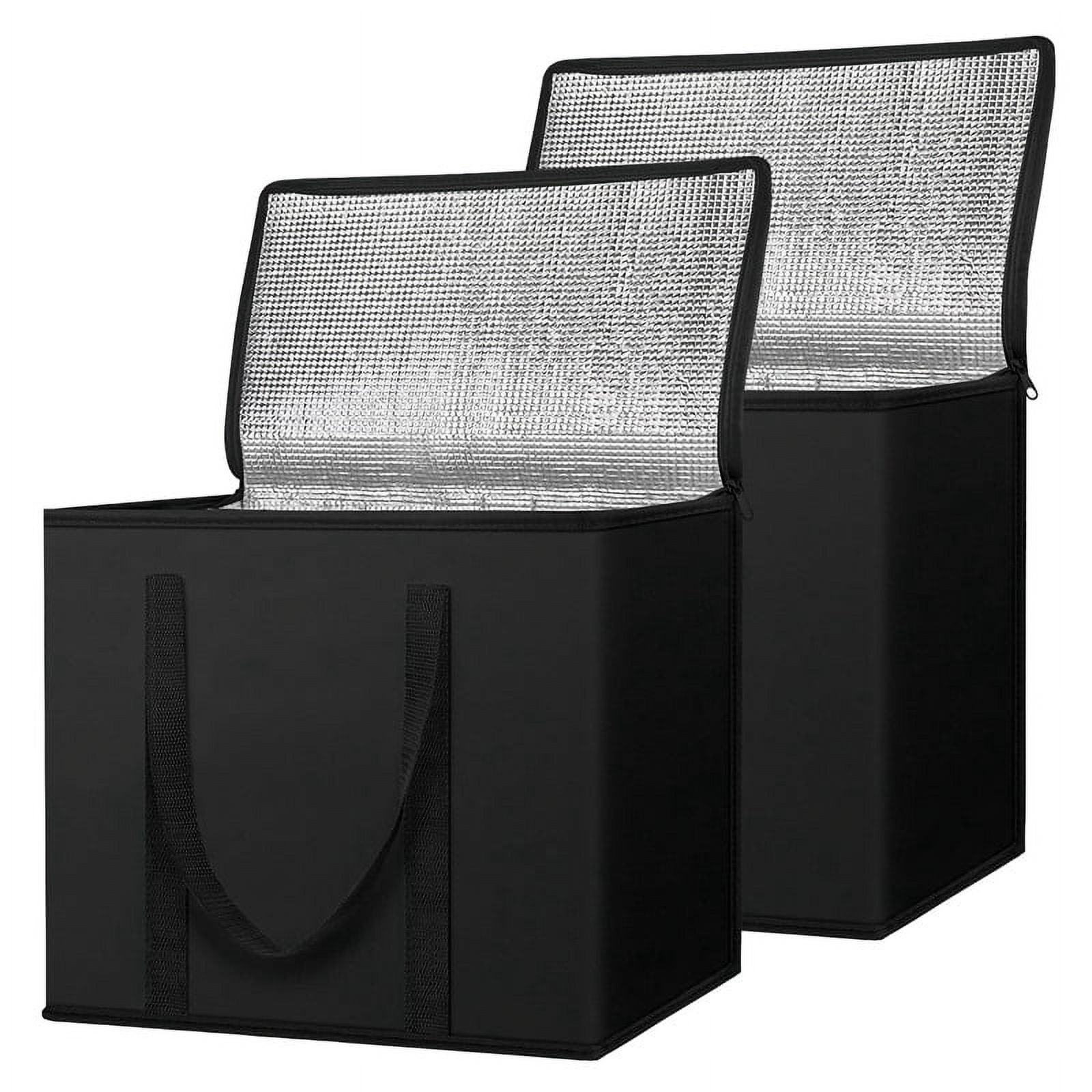 2 Pack Insulated Reusable Grocery Bags, Collapsible Cooler Bag for