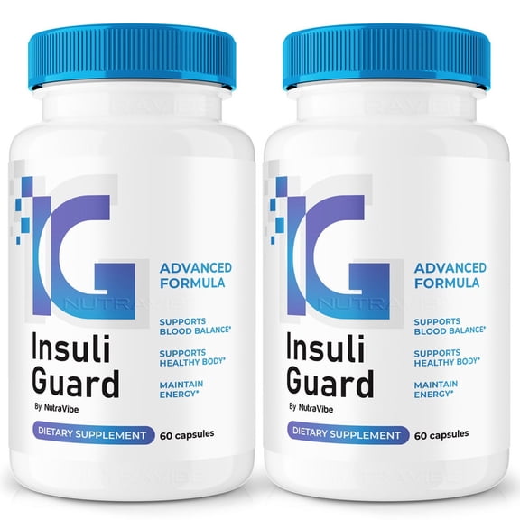 (2 Pack) Insuli Guard  Original Formula with a Clean Blend to Support Healthy Circulation, Natural Energy & Balanced Levels | Just 2 Easy-to-Swallow Pills Daily (120 Capsules)