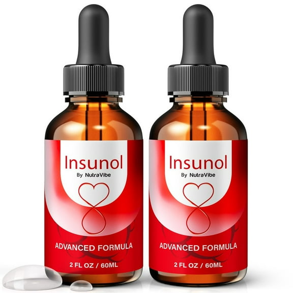 (2 Pack) Insunol Drops  Daily Liquid Formula with a Clean, Natural Blend to Support Natural Flow, Balanced Levels & Healthy Circulation | Convenient for Consistent Use (60 Servings)