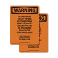 thumbnail image 1 of (2 Pack) Interrupting Utility Power Automatically OSHA Warning Sign, 1 of 7