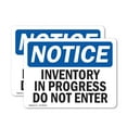 thumbnail image 1 of (2 Pack) Inventory In Progress Do Not Enter OSHA Notice Sign 14 Inch X 10 Inch Vinyl Label Decal Sticker Weather Resistant, UV Protected for Workplace, Business, and Construction Site,, 1 of 7