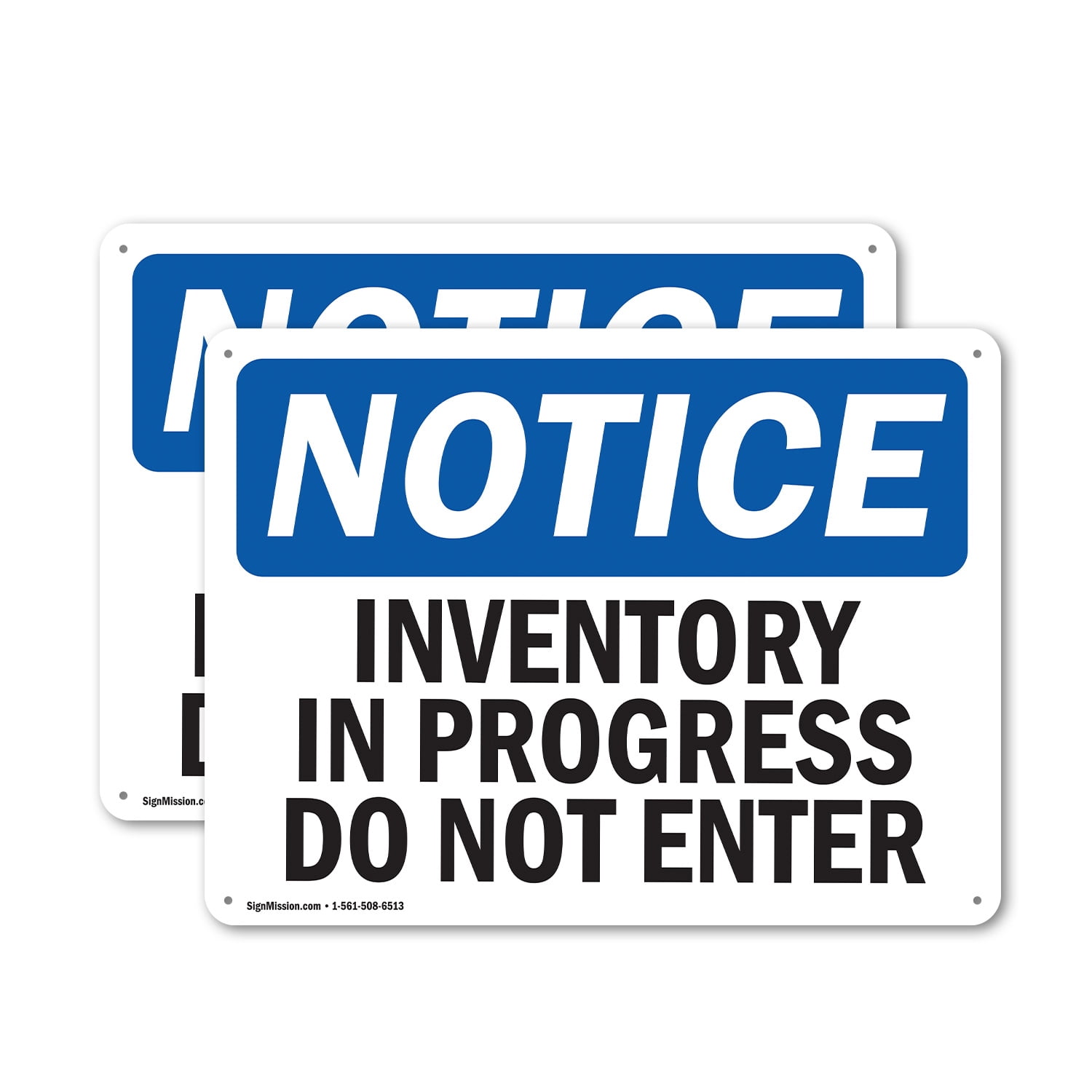 2 Pack) Inventory In Progress Do Not Enter OSHA Notice Sign 24