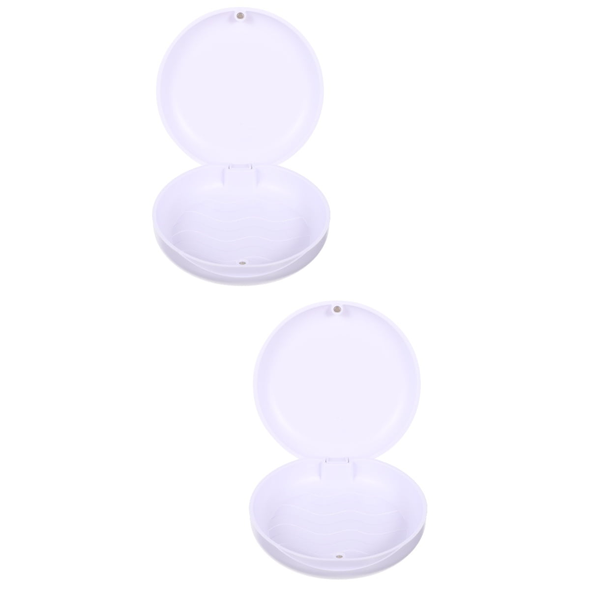 2 Pack Invisible Braces Box Fake Teeth Dentures Retainer Container