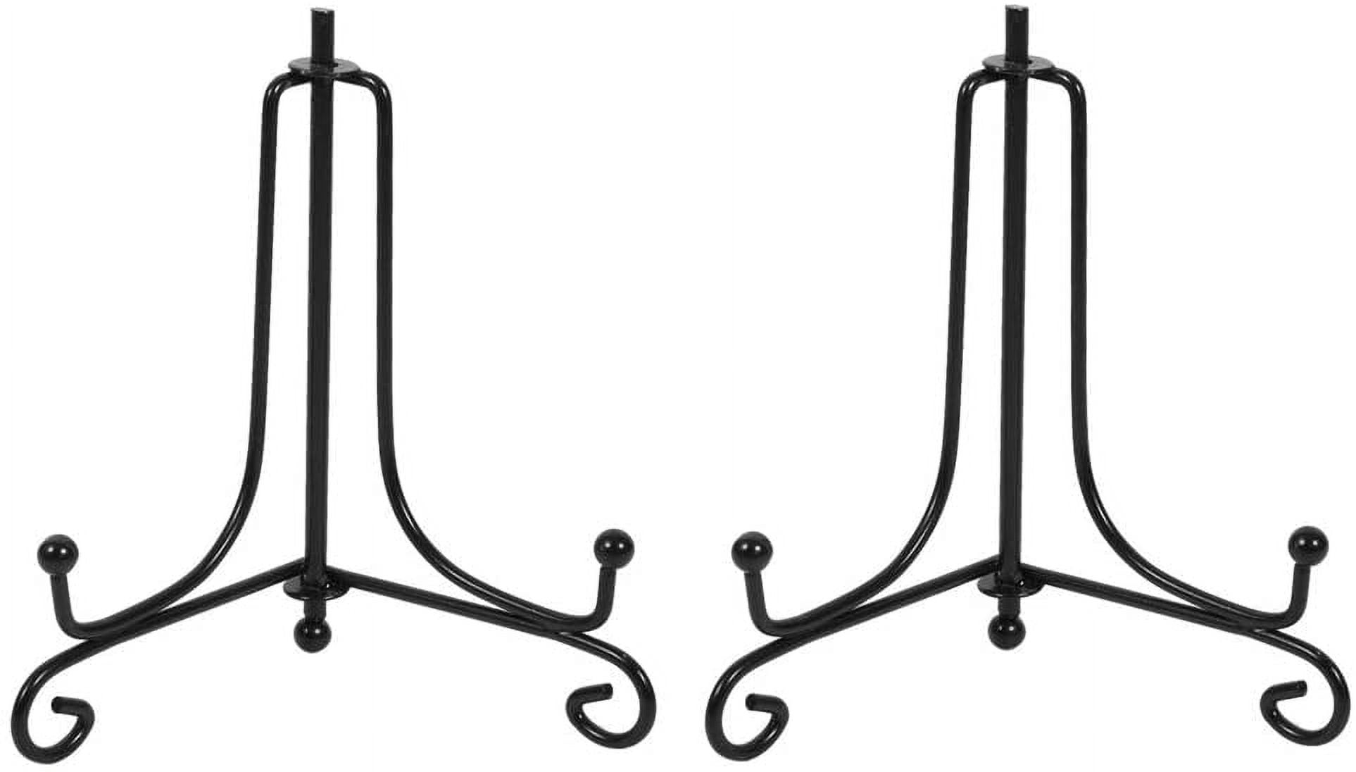2 Supports Chevalet En Métal Doré - Porte-assiettes, Porte-photos, Présentoir Décoratif - Design En N, Base Arrondie Stable