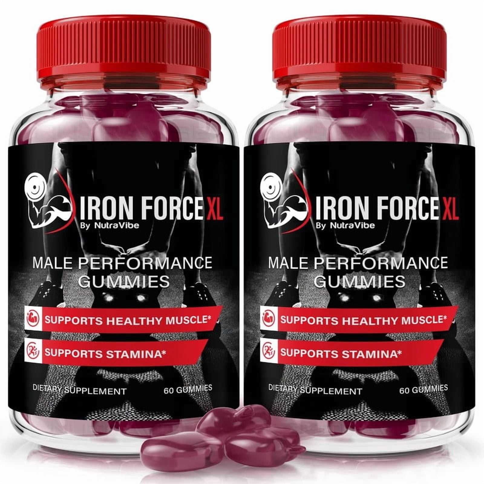 (2 Pack) Iron Force XL – Gummies with a Natural Daily Blend for Energy & Wellness | Great-Tasting, Easy-to-Chew Gummies (120 Gummies)