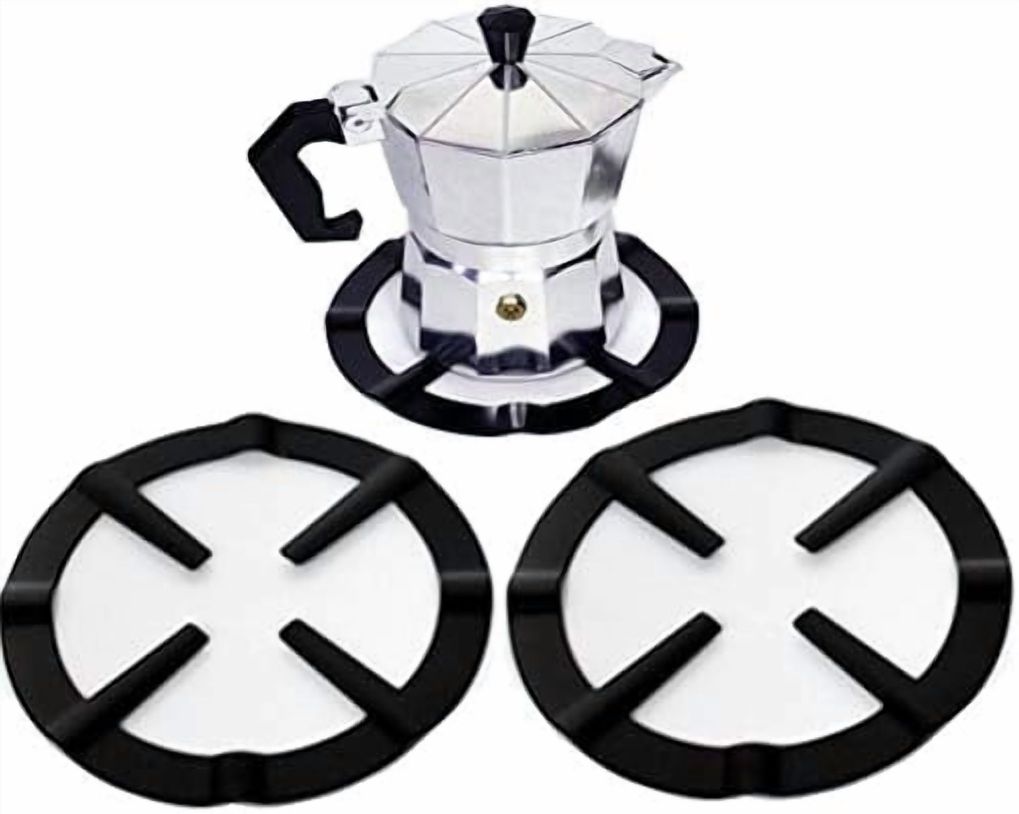 2 Pack Iron Gas Stove Cooker Plate Coffee Moka Pot Stand Reducer Ring ...