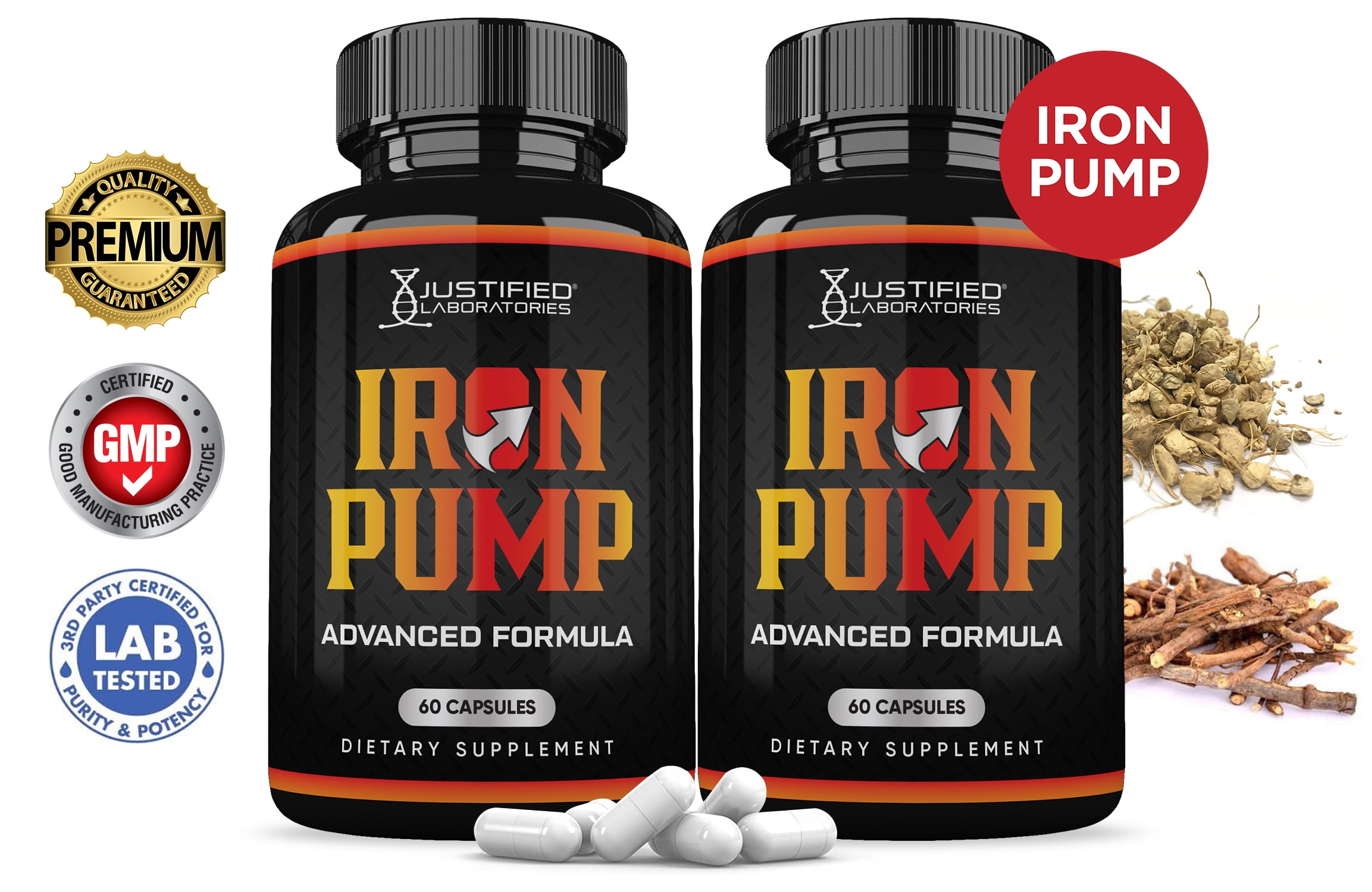 (2 Pack) Iron Pump Advanced Men's Health Formula 1484mg 120 Capsules