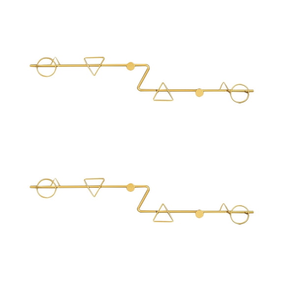 SOPOTUTU Vintage Golden Iron Coat Rack, Multipurpose Home Storage, 2Pcs