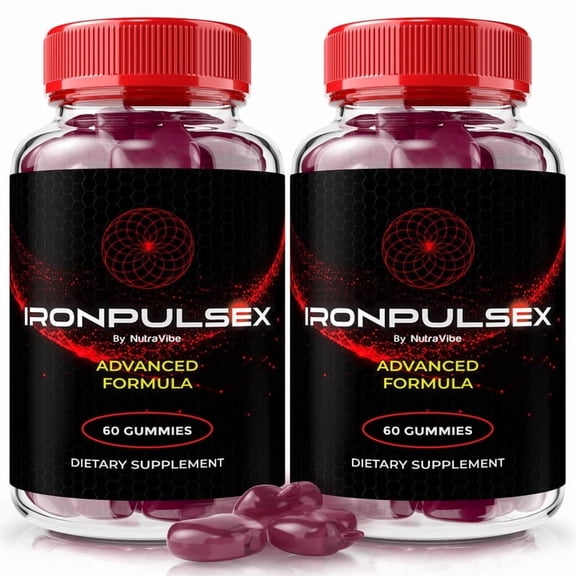 (2 Pack) IronPulseX – Gummies with a Natural Daily Blend for Energy & Wellness | Great-Tasting, Easy-to-Chew Iron Pulse X Gummies (120 Gummies)