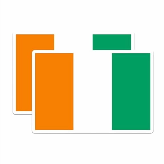 (2 Pack) Ivory Coast World Flag Magnets - Pride - 5" On Longest Side - Premium Magnet - Choose from Over 200 Countries - for Cars, Refrigerators, Toolboxes, Lockers- Made in USA - MAG0852