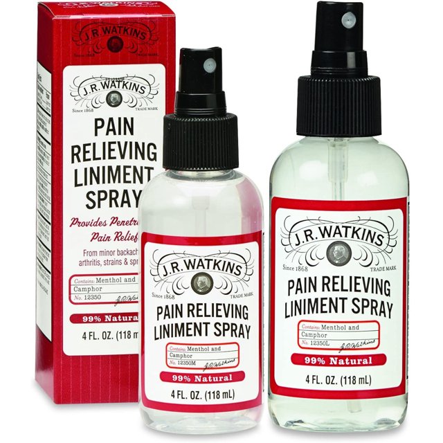 (2 Pack)J.R. Watkins Natural Pain Relieving Liniment Spray, 4 fl oz