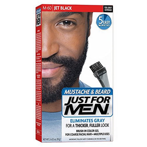 2 Pack - JUST FOR MEN Color Gel Mustache, Beard - Sideburns 115 Jet Black 1 Each