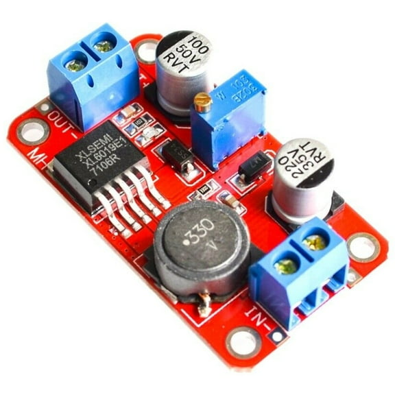 (2-Pack) JacobsParts XL6019 30W 5A DC-DC Boost Power Regulator Adjustable Voltage Converter Step-up Module with Screw Terminals