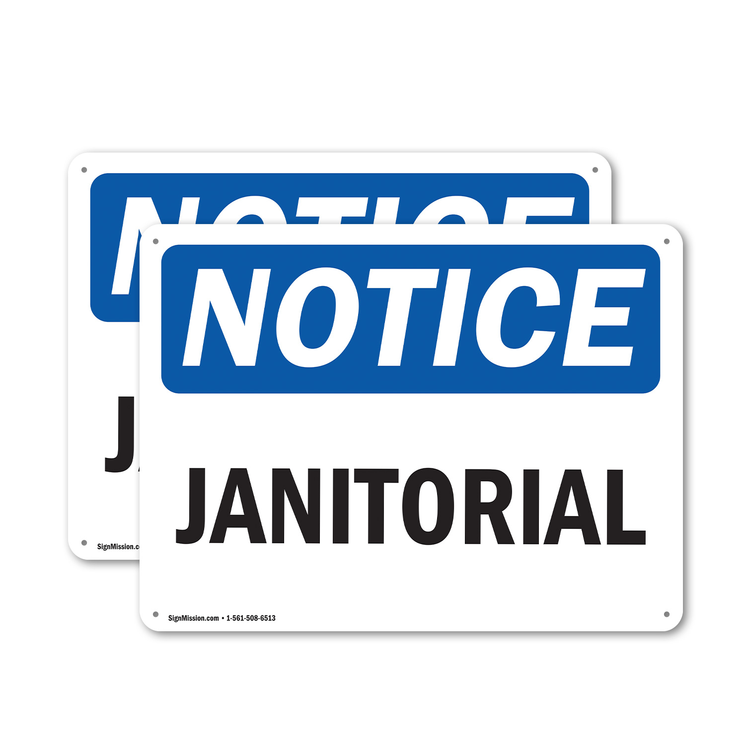 Janitoral Note Sign (2 Pack) Janitorial OSHA Notice Sign 24 Inch X 18 Inch Plastic Sign ...
