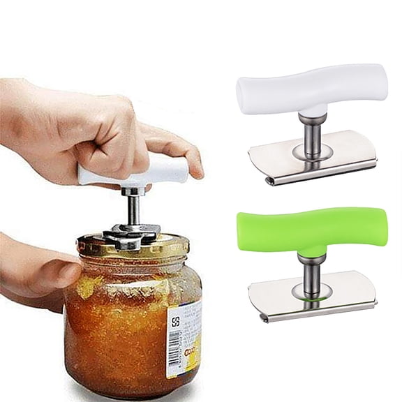 2-Pack Jar and Bottle Opener, Ergonomic Multi-Function Kitchen Tool for Stubborn Lids, Non-Slip Grip Opener for Seniors, Easy Open Canning Accessory