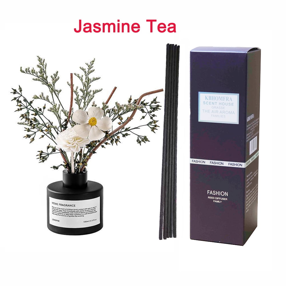 2 Pack Jasmine,Gardenia Scent Reed Diffuser Set with Sticks Dried