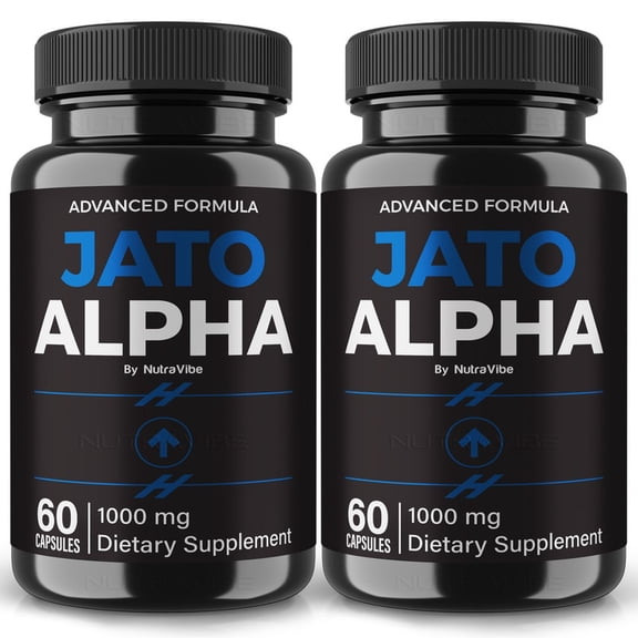 (2 Pack) Jato Alpha - Official JatoAlpha Pills For Prostate Heath, All Natural Formula To Support Control, Energy & Overall Well-Being, Review (120 Capsules)