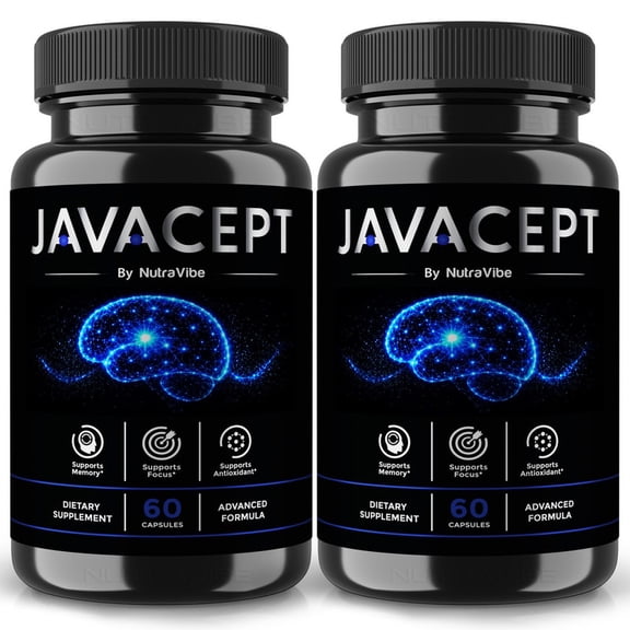 (2 Pack) Javacept Pills Daily Formula with a Natural Blend to Help Maintain Focus, Memory & Concentration | Clean, Gentle, Easy-to-Swallow Capsules for Everyday Sharpness (120 Capsules)
