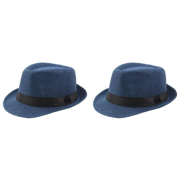 2 Pack,Jazz Hat Men's Breathable Linen Top Hat Outdoor Sun Hat CurlyStraw Hat Hard Pass Hat United Postal Service Hats Hats with Dogs on Them Lactose Hat Mens Wool Caps And Hats Womens Fedora Hat