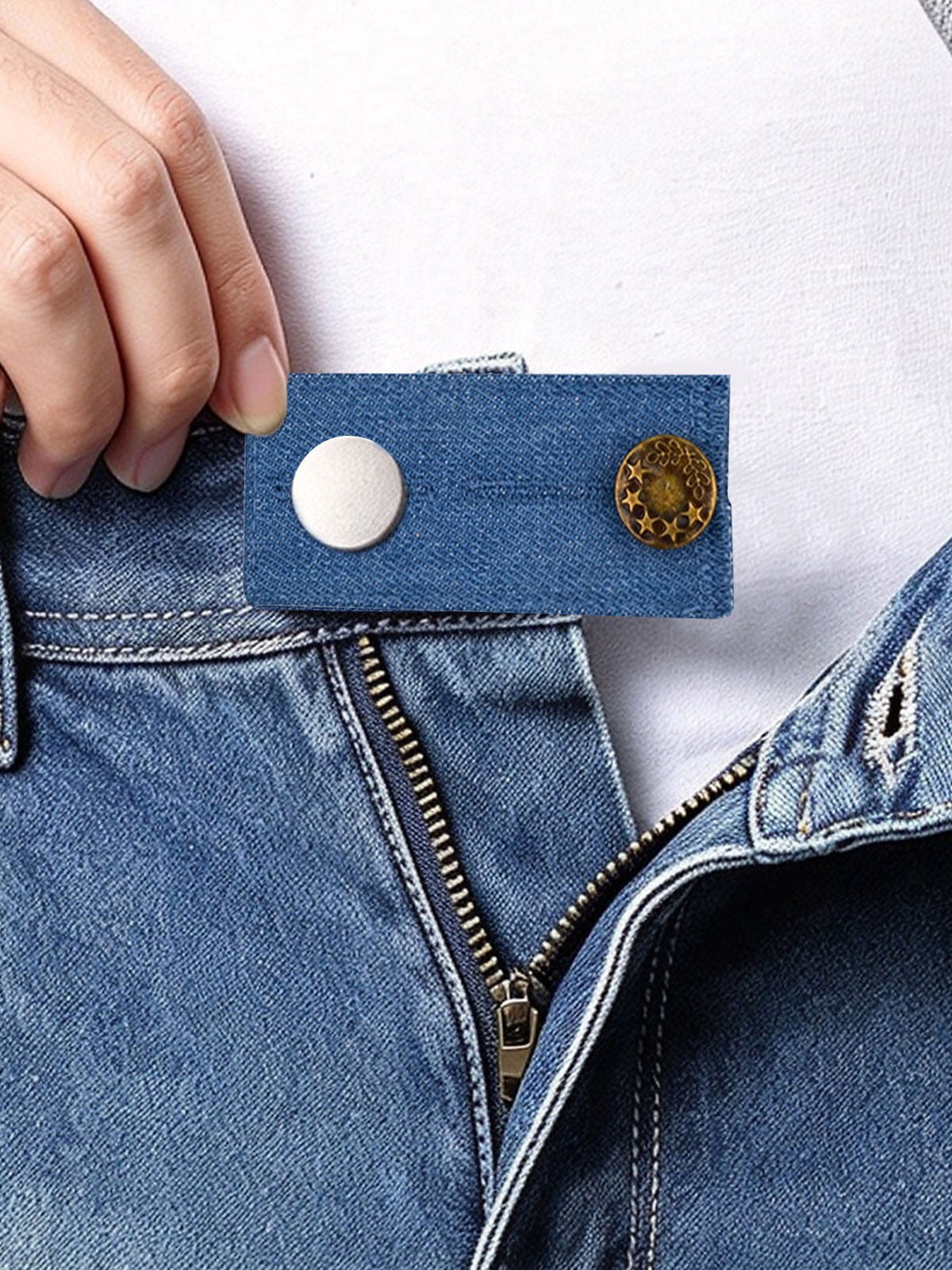 2 Pack Jeans Button Extenders, Copper No Sew Waistband Extender Buttons ...
