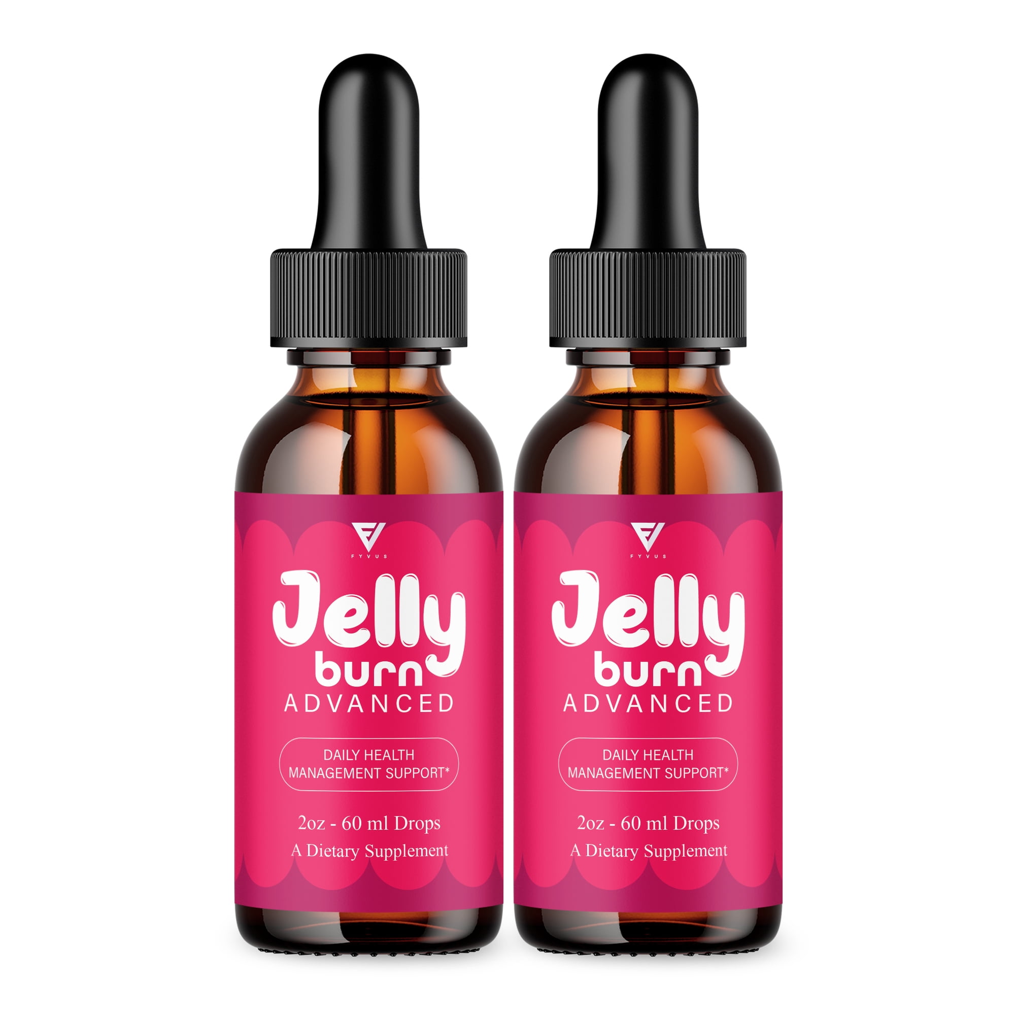 (2 Pack) Jelly Burn Health Management Drops, JellyBurn Liquid Supplement (4oz)