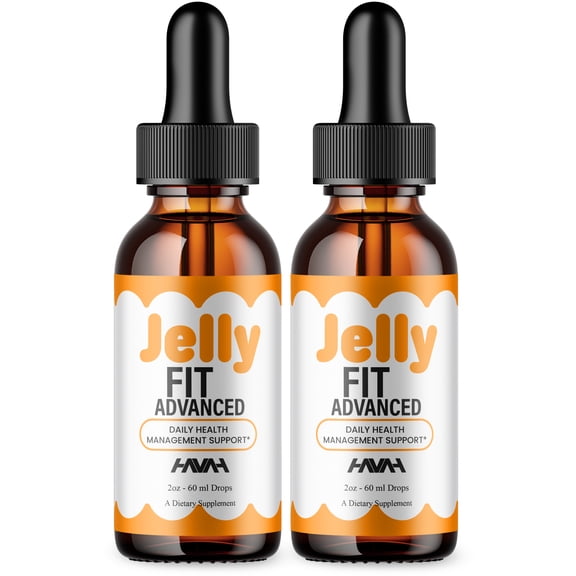 (2 Pack) Jelly Fit Health Mangement Support Drops, JellyFit Advanced Daily Health Support Formula (4oz)