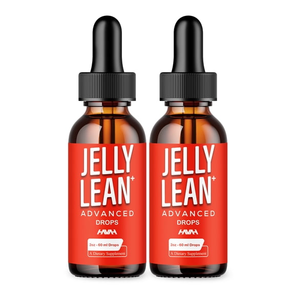 (2 Pack) Jelly Lean Advanced Drops, Jelly Lean Advanced Daily Health Formula (4oz)