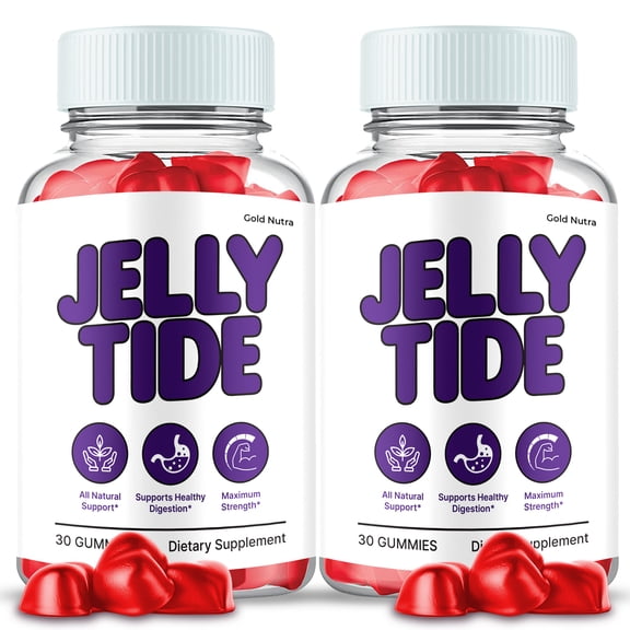 (2 Pack) Jelly Tide Gummies, JellyTide Supplement, All Natural Gummy, Premium Ingredients 2 Month Supply