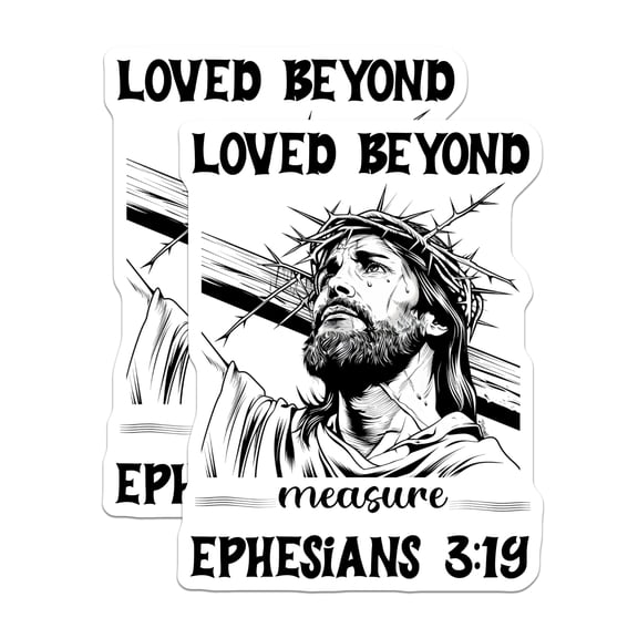 (2 Pack) Jesus Christ Magnets - Ephesians 3 19 - Religious Home Decor - 5" On Longest Side - Premium Magnet - for Cars, Refrigerators, Toolboxes, Lockers - Made in USA - MAG16960