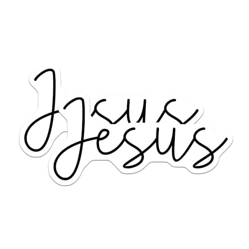 (2 Pack) Jesus Script Magnets - Inspirational Decor - Christian Faith Symbols - Refrigerator Magnets - Religious Car Magnets - 5" On Longest Side - for Cars, Fridges, Toolboxes - Made in USA - MAG6952
