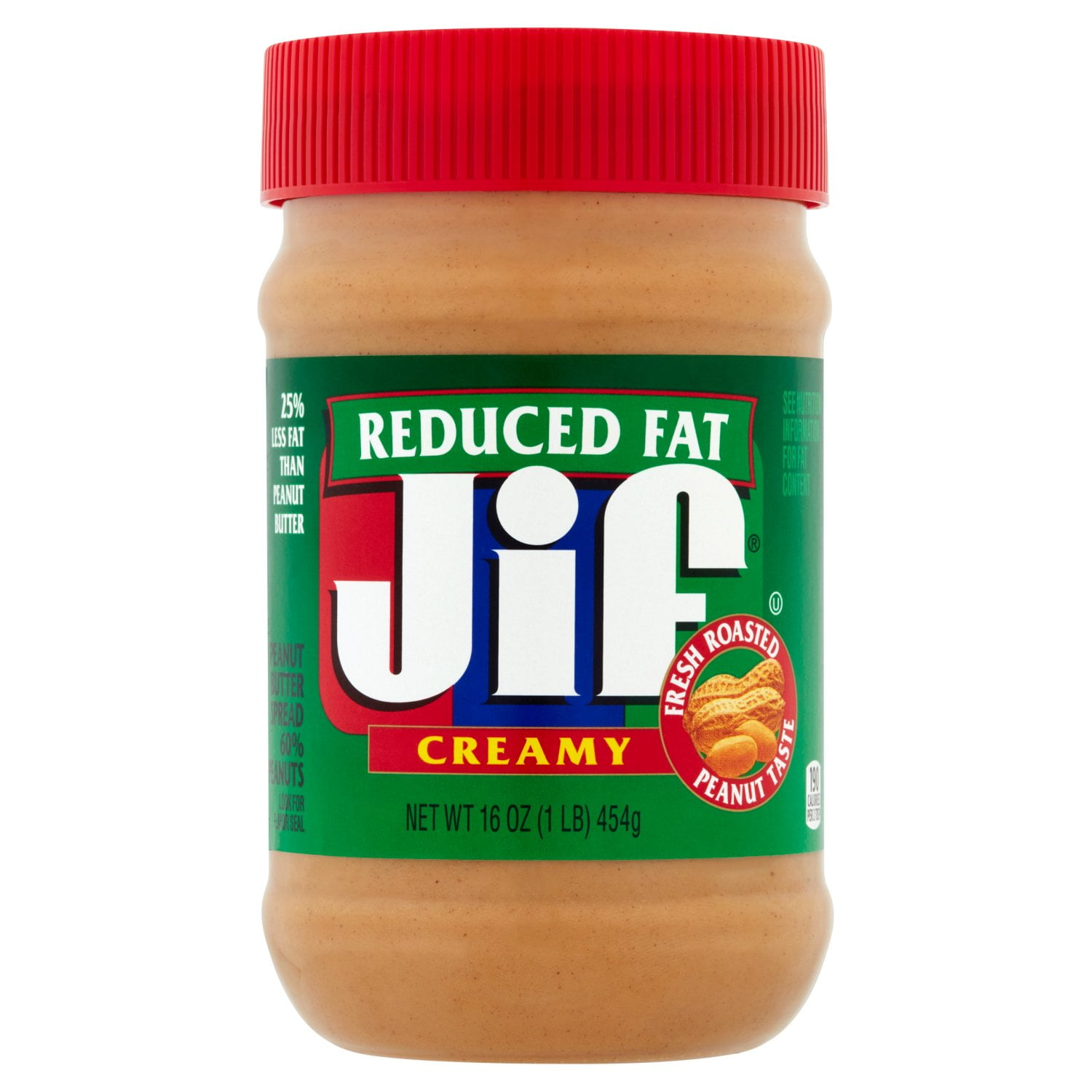 2 Pack - Jif Peanut Butter Creamy Reduced Fat 16 oz Package May Vary