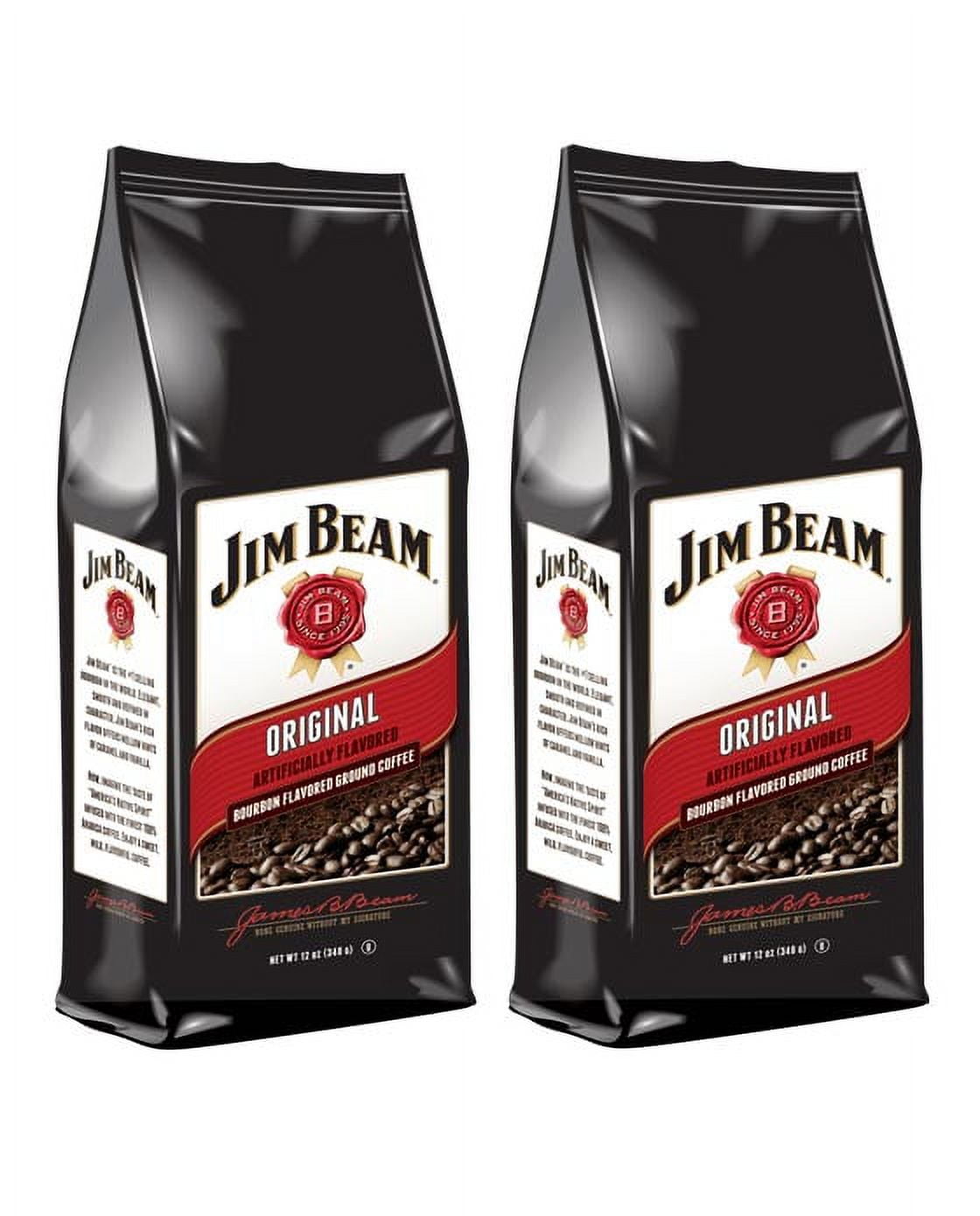 (2 Pack) Jim Beam Original Bourbon Ground Coffee, Medium Roast, 12 Oz