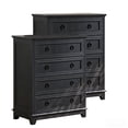 thumbnail image 1 of 2 Pack Joaxswe 4-Drawer Dresser for Bedroom, Retro Wood Storage Cabinet with Black Round Handles, Vintage Adult Chest of Drawers for Entryway, Guest Room, 1 of 9