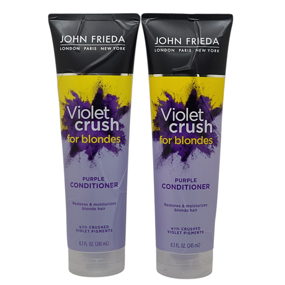 2 Pack John Frieda Violet Crush for Blondes Purple Conditioner 8.3 oz