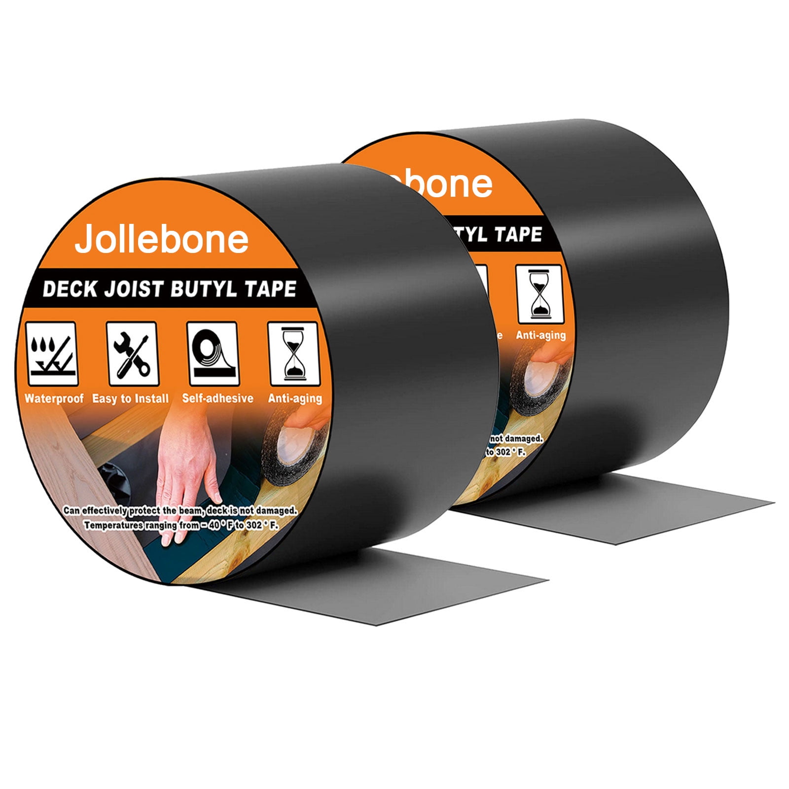 2 Pack Joist Tape 4" x 50' Butyl Protective Deck Joist Flashing