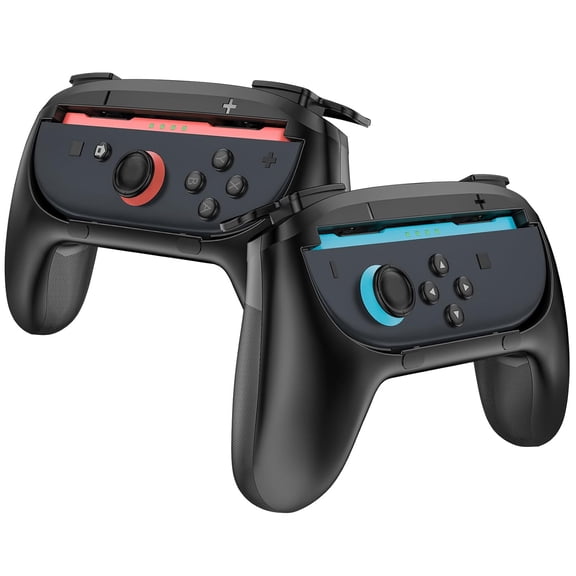 2 Pack Joy-Con Grips for Nintendo Switch 2 2025 Released, Wear-Resistant Comfort Controller Hand Grip Handles Holder for Joycon -Black