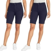 GALAXY BY HARVIC 2-Pack Juniors School Uniform Super Stretch Bermuda Shorts