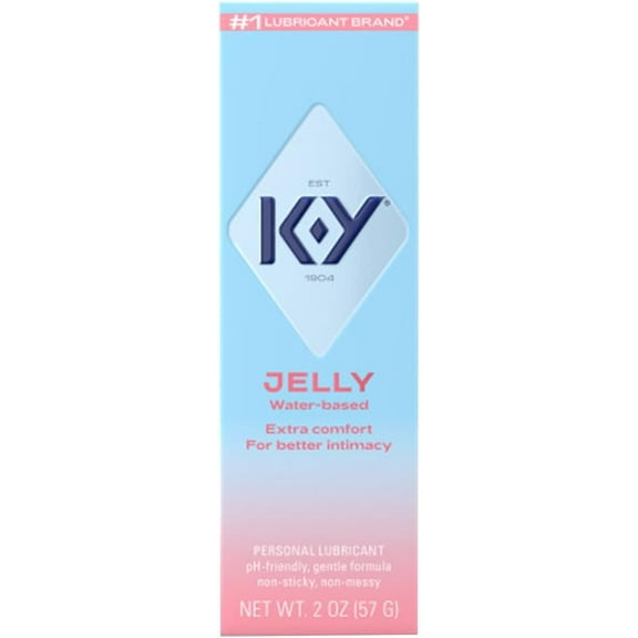 (2 Pack) K-Y Lubricant Jelly Water Based Personal Lube For Women, Blue, Fragrance Free, 2 Oz