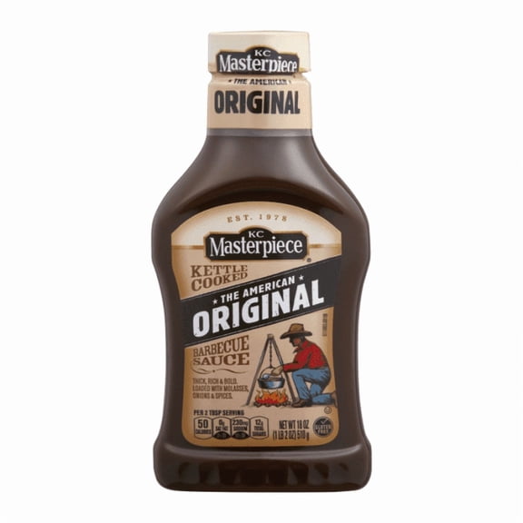 ( 2 Pack ) KC Masterpiece Barbecue Sauce, Kettle Cooked, The American Original, 18 oz