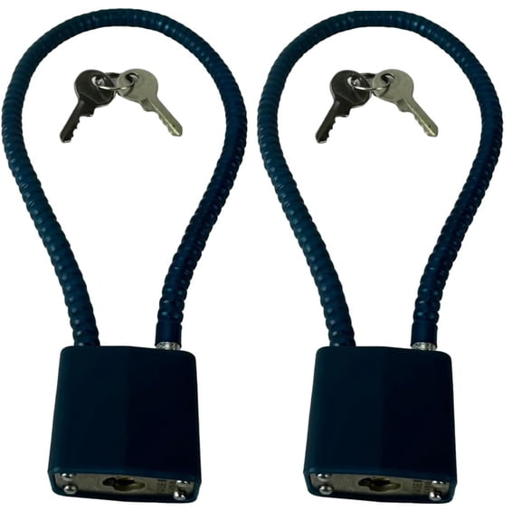 2 Pack KEYED ALIKE Cable Gun Lock 13.5" Cable with 2 Keys Pistols Shotguns Rifles Handgun