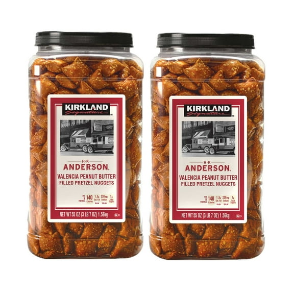 2 Pack |  KS Peanut Butter Filled Pretzel Nuggets, 55 oz