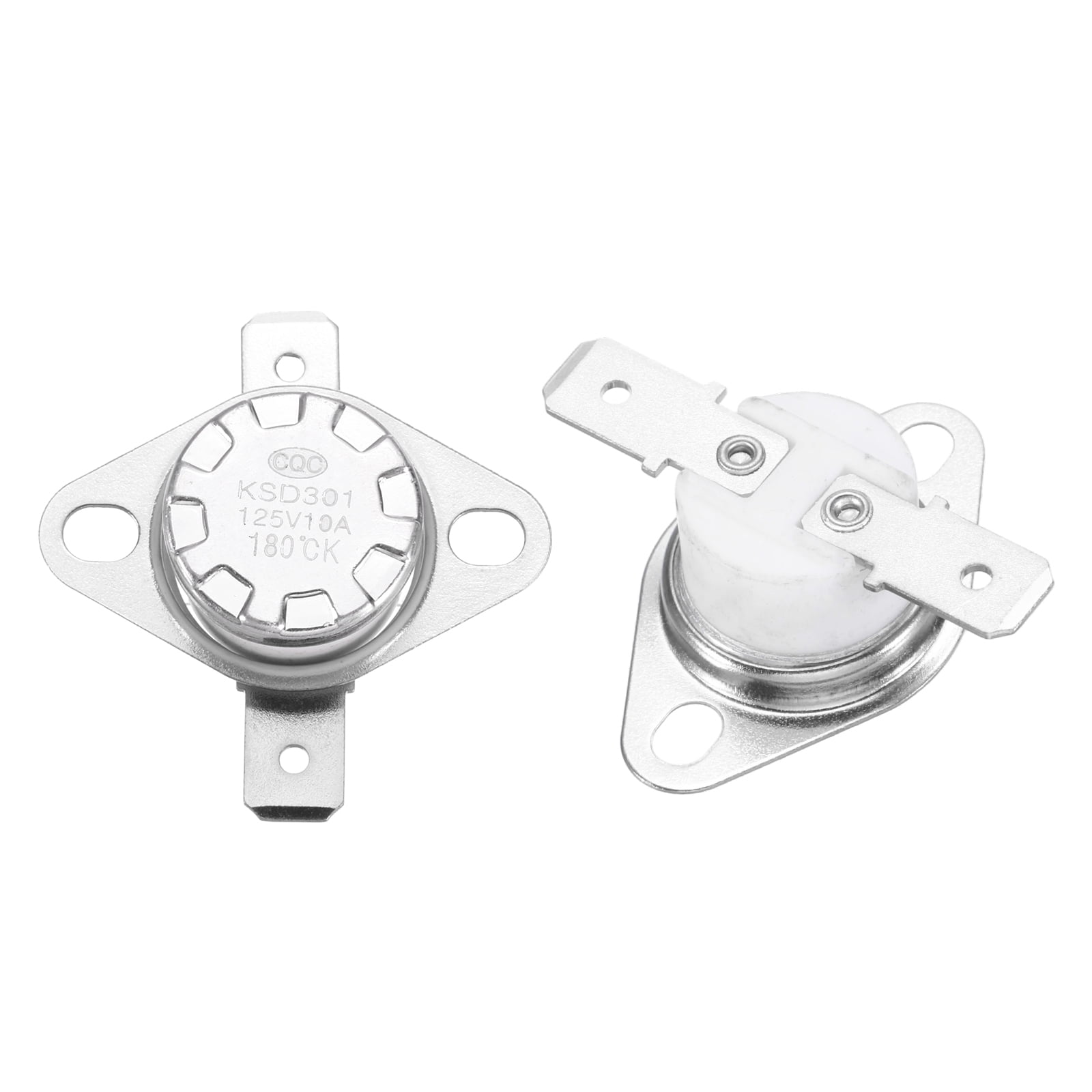 Produktbild von 2x KSD301 Temperaturschalter – 180°C, NC, 250V/10A – Bimetall-Thermostat Mit Automatischem Reset – Für Heizgeräte, Warmwasser, Haushaltsgeräte