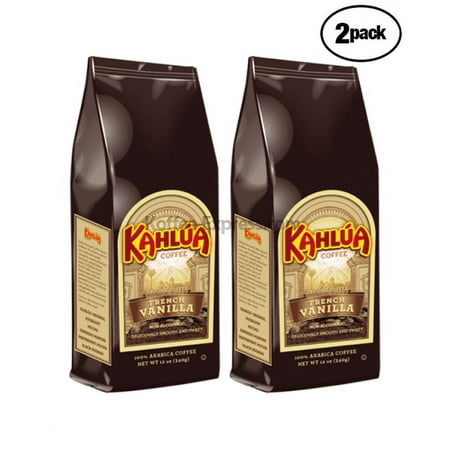 (2 Pack) Kahlúa French Vanilla Ground Coffee, Medium Roast, 12 Oz