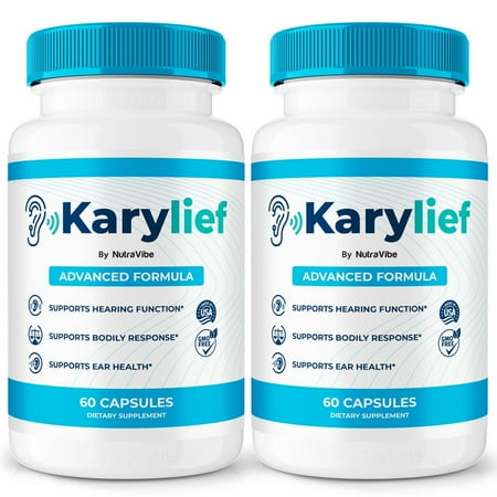 (2 Pack) Karylief Capsules – Original Formula with a Natural Blend to Support Ear Health, Hearing Comfort & Auditory Balance | Clean and Gentle, Easy-to-Take Daily Pills (120 Capsules)