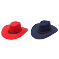thumbnail image 1 of (2-Pack) Kcodviy Adult Casual Solid Summer Ski Stuff for Teen Western Cowboy Sun Us Open Hat Wide Brim Travel Cow Hat for Women Sun Cap, 1 of 3